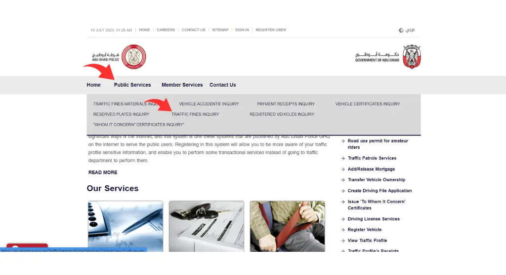 Dubai Traffic Fines Check & Payment in 2025 11 Traffic Fine Inquiry’ option Check in Dubai by Sahl Kiosk