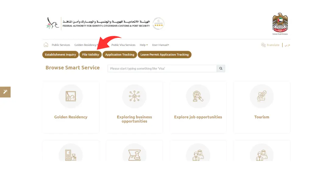UAE Visa Check by Passport Number File Validity