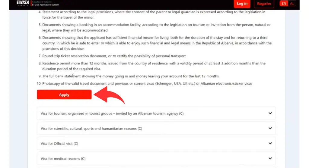 1 Visit the Official Albania e-Visa Portal