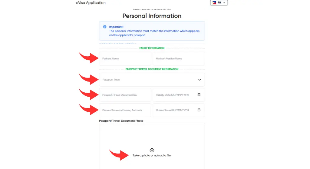 3 provide further personal information like Father and Mother Name